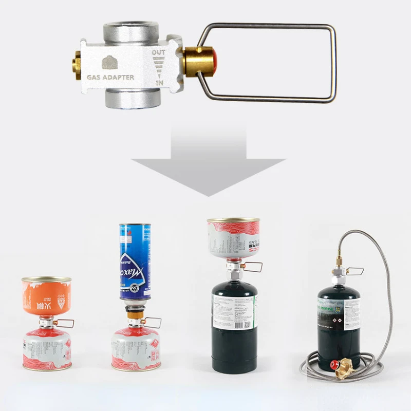 Outdoor Power Burner - อะแดปเตอร์เติมแก๊สถังเตาตั้งแคมป์กลางแจ้ง mapp/isobutane/butane อะแดปเตอร์เติมแก๊สสเปรย์