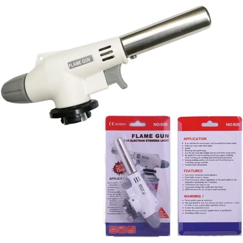 Outdoor Power Burner - Camping Baking บาร์บีคิวแก๊สไฟฉายเชื่อมไฟแช็ก Butane Burner เปลวไฟโลหะปืนเปลวไฟกลางแจ้งเชื่อมแก๊ส