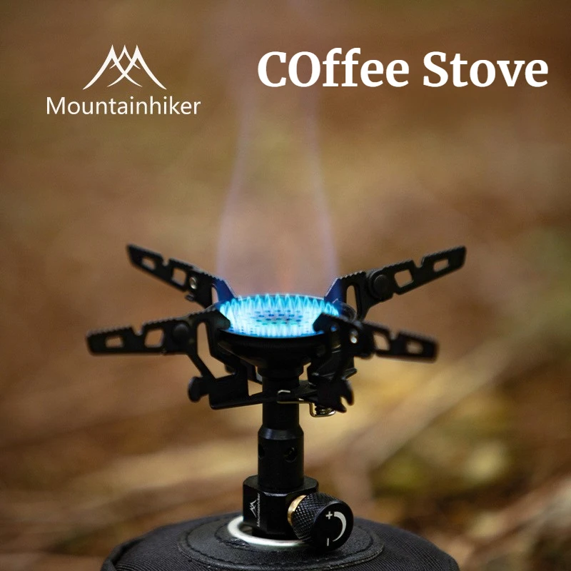 Outdoor Power Burner - MOUNTAINHIKER เตาแก๊สกำลังสูง 3300W สำหรับกิจกรรมกลางแจ้ง เตาแก๊สสีดำสำหรับตั้งแคมป์ เตาแก๊สพกพาสำหรับทำอาหารปิกนิก
