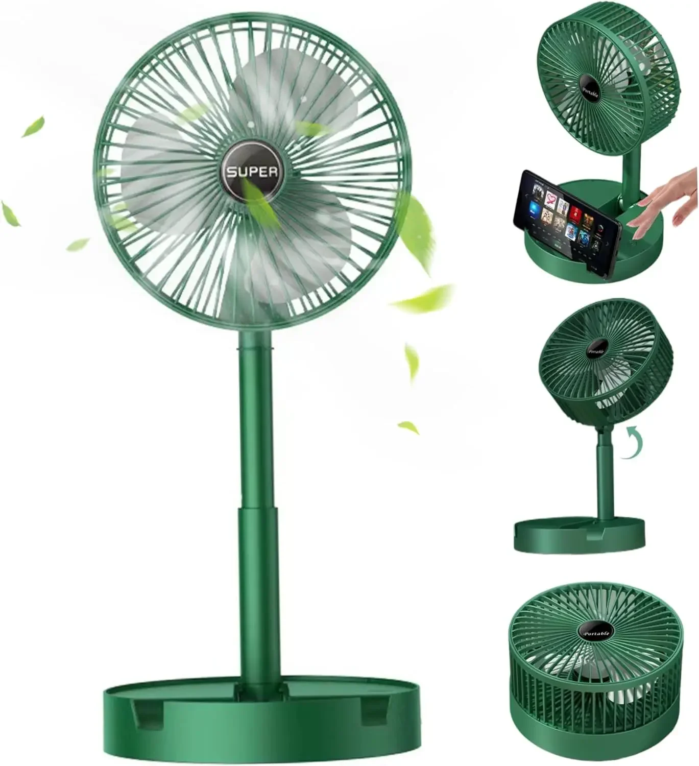 Outdoor Power Pedestal - พัดลมไฟฟ้าแบบพับได้ USB พัดลมลมเย็นแบบพกพาในร่มและกลางแจ้ง เครื่องทำความเย็นขนาดเล็กสำหรับบ้าน พัดลมตั้งโต๊ะ พัดลมระบายความร้อนสำหรับตั้งโต๊ะสำหรับแคมป์ปิ้ง