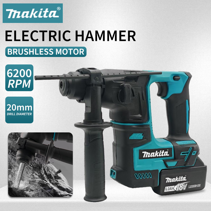 Outdoor Power Solutions - สว่านโรตารี่ไร้สาย Makita แบบไร้แปรงถ่าน ใช้แบตเตอรี่ลิเธียม 18V