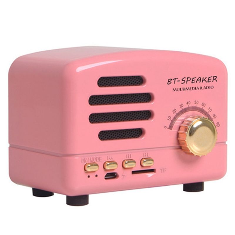 Outdoor Power Deals - 【ข้อเสนอสุดพิเศษ】ลำโพงบลูทูธย้อนยุคทรงพลัง ลำโพงมินิตกแต่งสไตล์เรโทร เหมาะสำหรับใช้งานกลางแจ้ง ห้องครัว และสำนักงาน