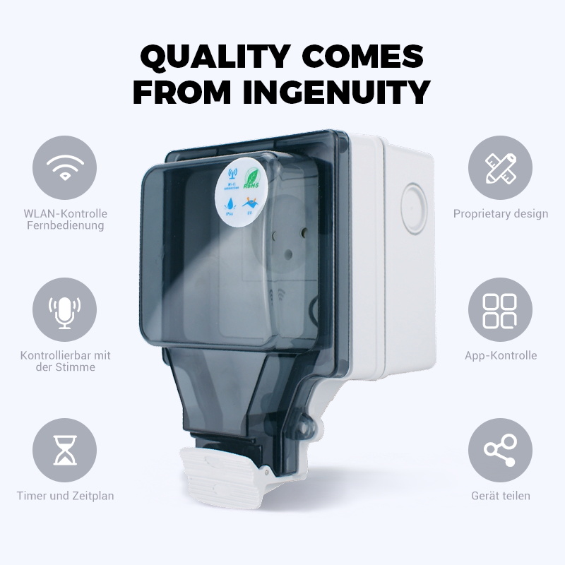 Avoir IP66 ซ็อกเก็ตกันน้ํากลาง - Outdoor Power Outlet With Remote Control บทวิจารณ์และราคา