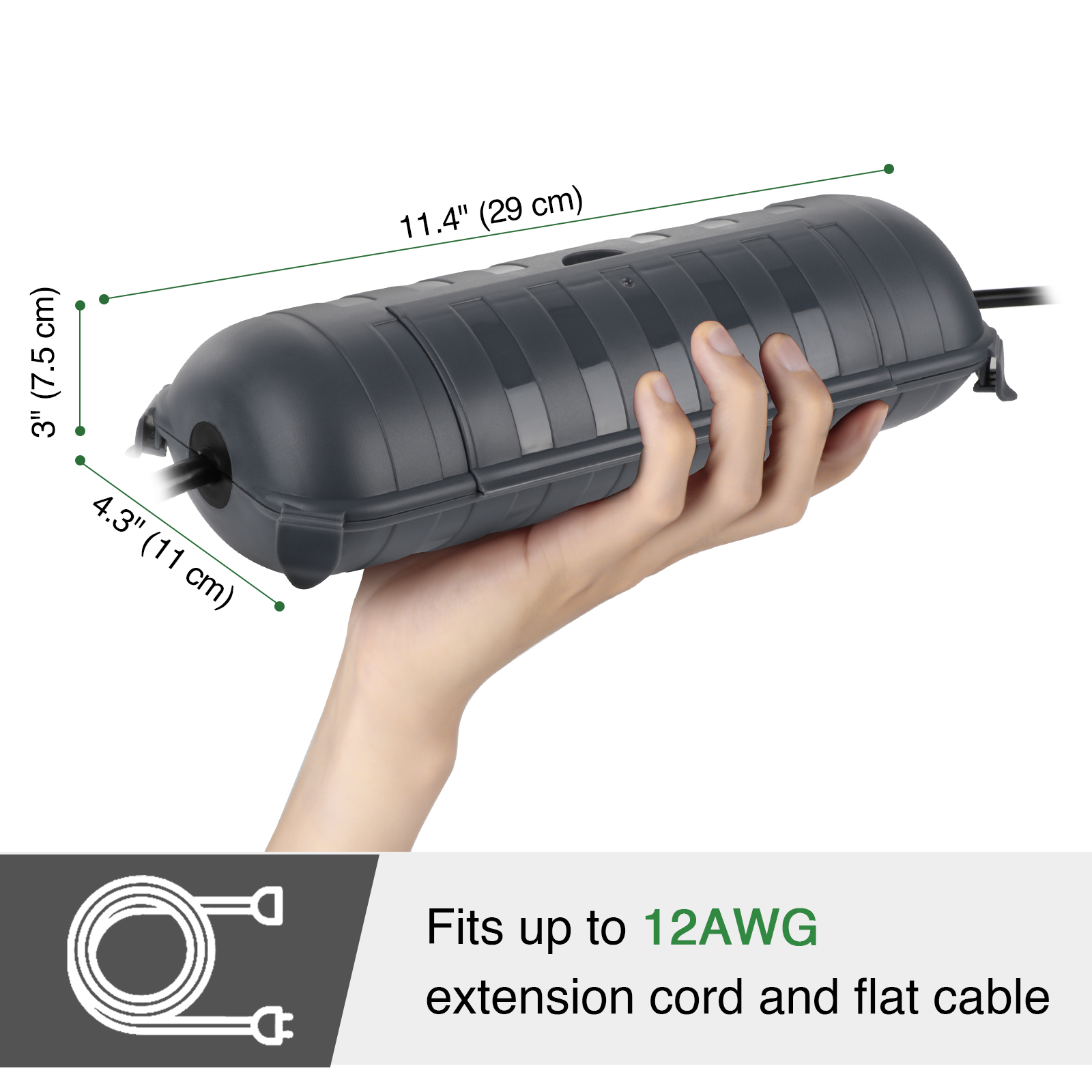 ฝาครอบสายไฟฟ้ากลางแจ้งขนาดใหญ่ - Outdoor Power Strip Weatherproof บทวิจารณ์และราคา