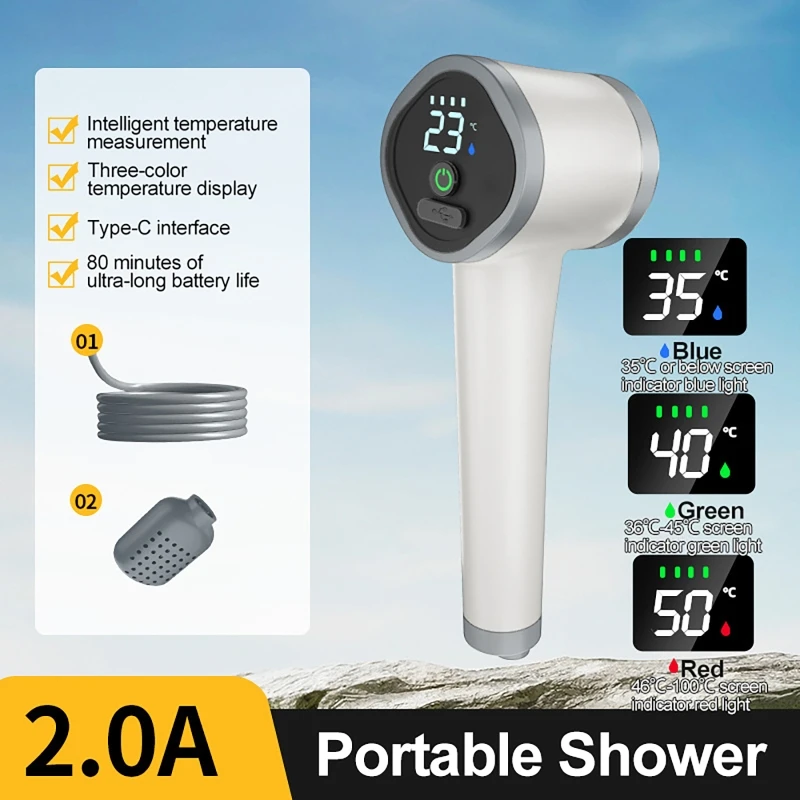 สวนกลางแจ้งฝักบัวไร้สายแบตเตอร - Outdoor Power Head บทวิจารณ์และราคา