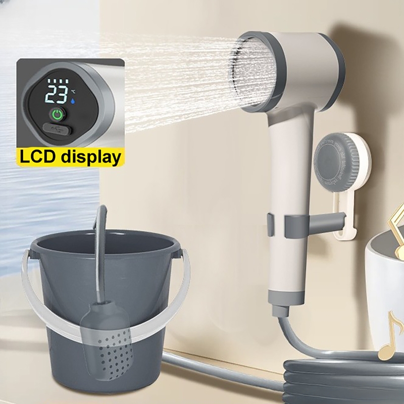 สวนกลางแจ้งฝักบัวไร้สายแบตเตอร - Outdoor Power Head บทวิจารณ์และราคา