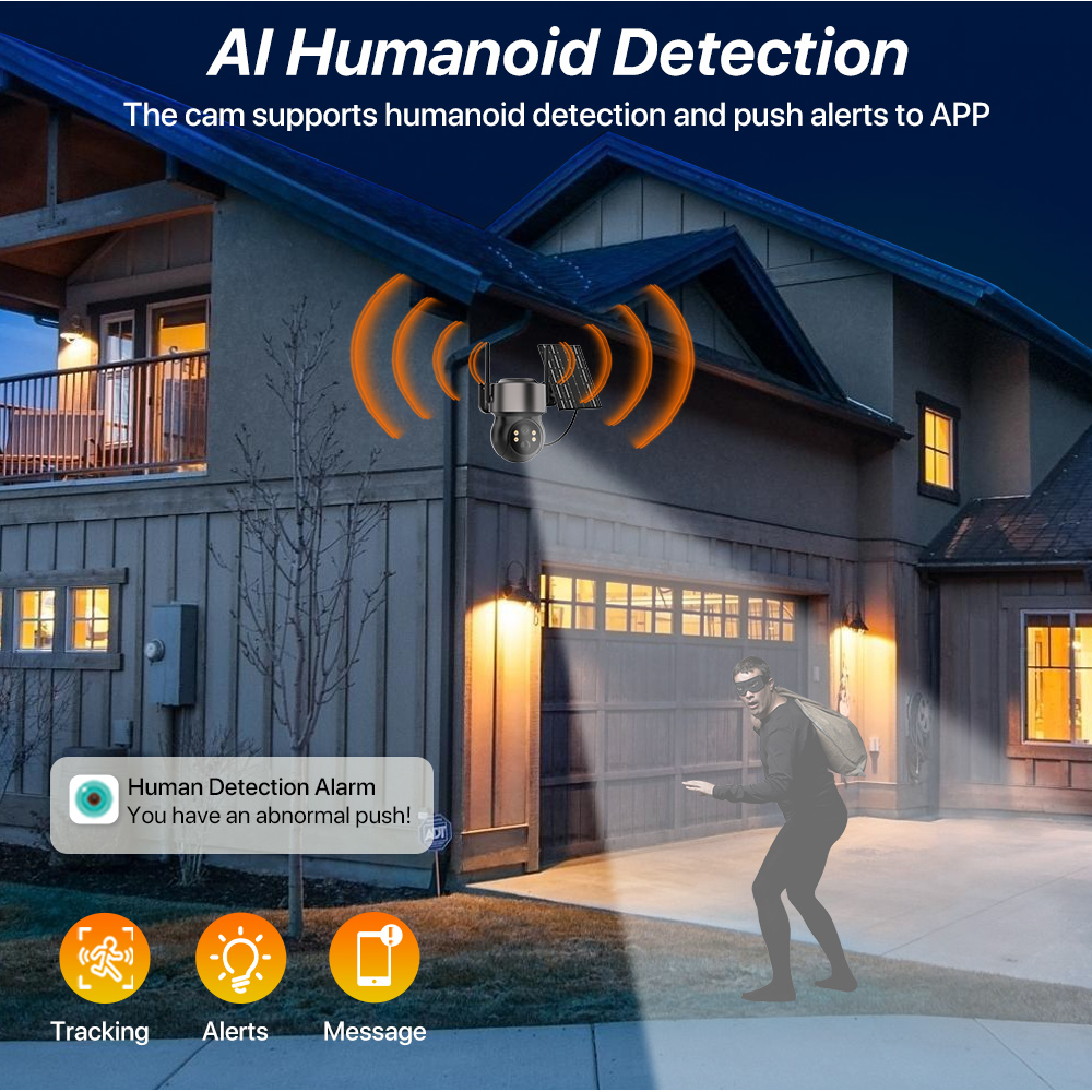 กล้องวงจรปิดไร้สายกลางแจ้ง 4MP - Panel Power Outdoor บทวิจารณ์และราคา