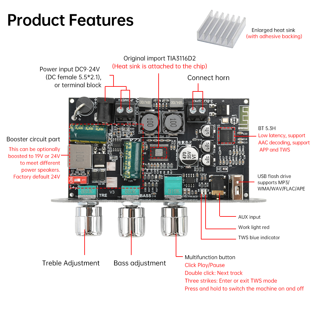 บอร์ดแอมพลิฟายเออร์โมโนบลูทูธ  - Outdoor Power Module บทวิจารณ์และราคา