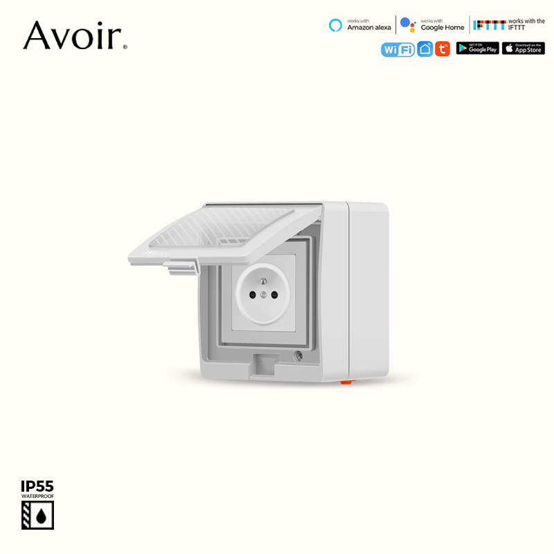 Avoir IP55 Tuya Wifi ซ็อกเก็ตไ - Outdoor Power Outlet With Remote Control บทวิจารณ์และราคา
