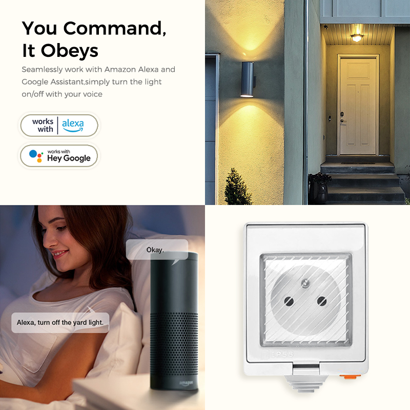 Avoir IP55 Tuya Wifi ซ็อกเก็ตไ - Outdoor Power Outlet With Remote Control บทวิจารณ์และราคา