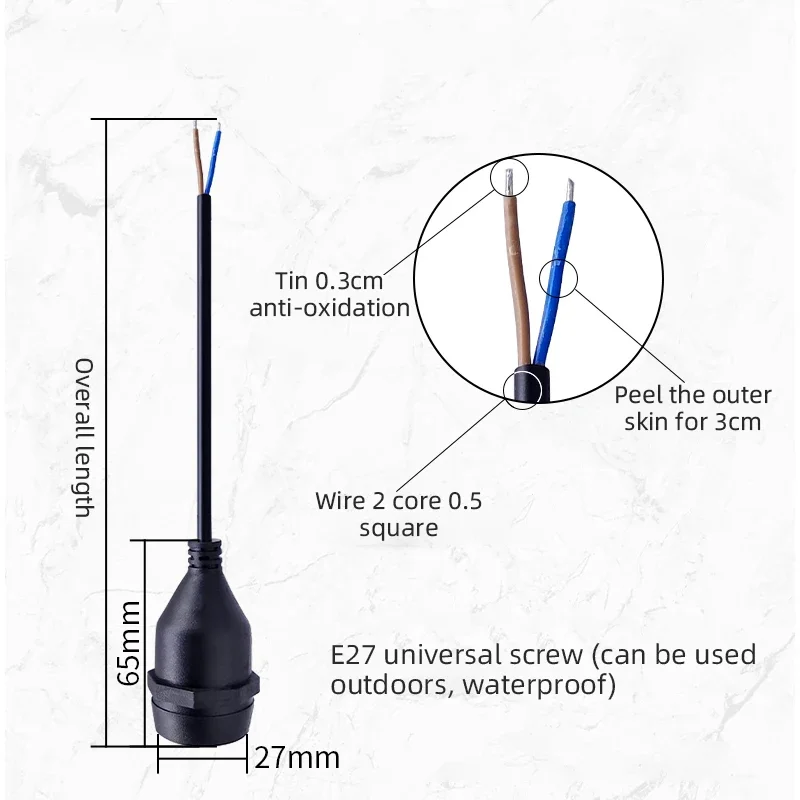 สายไฟหัวหลอดไฟ E27 อเนกประสงค์ - Outdoor Power Head บทวิจารณ์และราคา