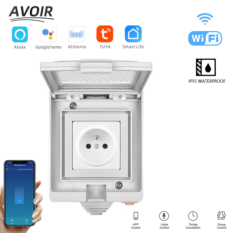 Avoir Tuya สมาร์ทซ็อกเก็ต FR ป - Outdoor Power Outlet With Remote Control บทวิจารณ์และราคา