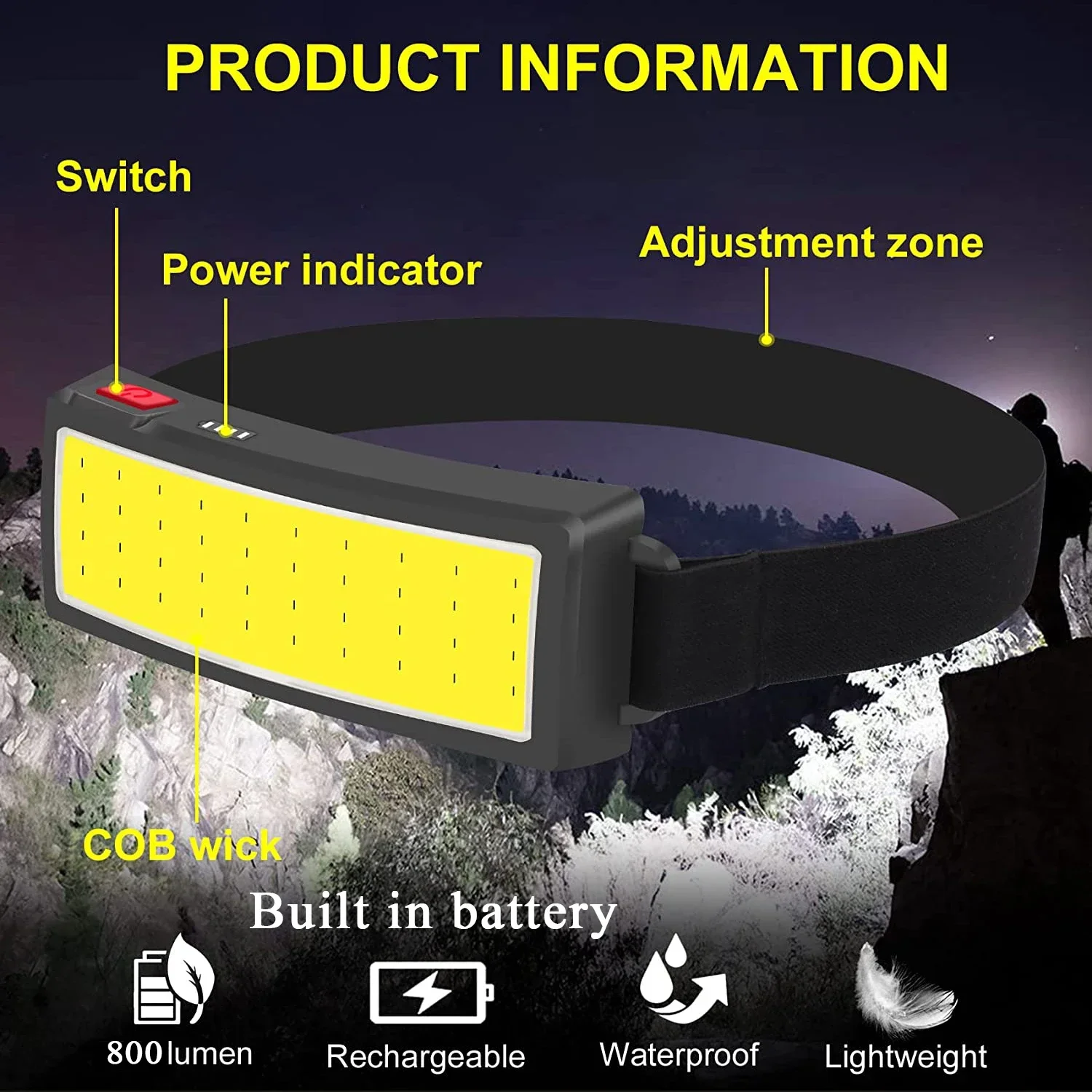 ไฟฉายคาดศีรษะ LED แบบ COB อันท - Outdoor Power Head บทวิจารณ์และราคา