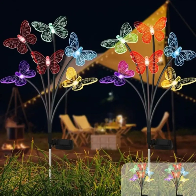 ไฟประดับสวนรูปผีเสื้อพลังงานแส - Outdoor Power For Lights บทวิจารณ์และราคา