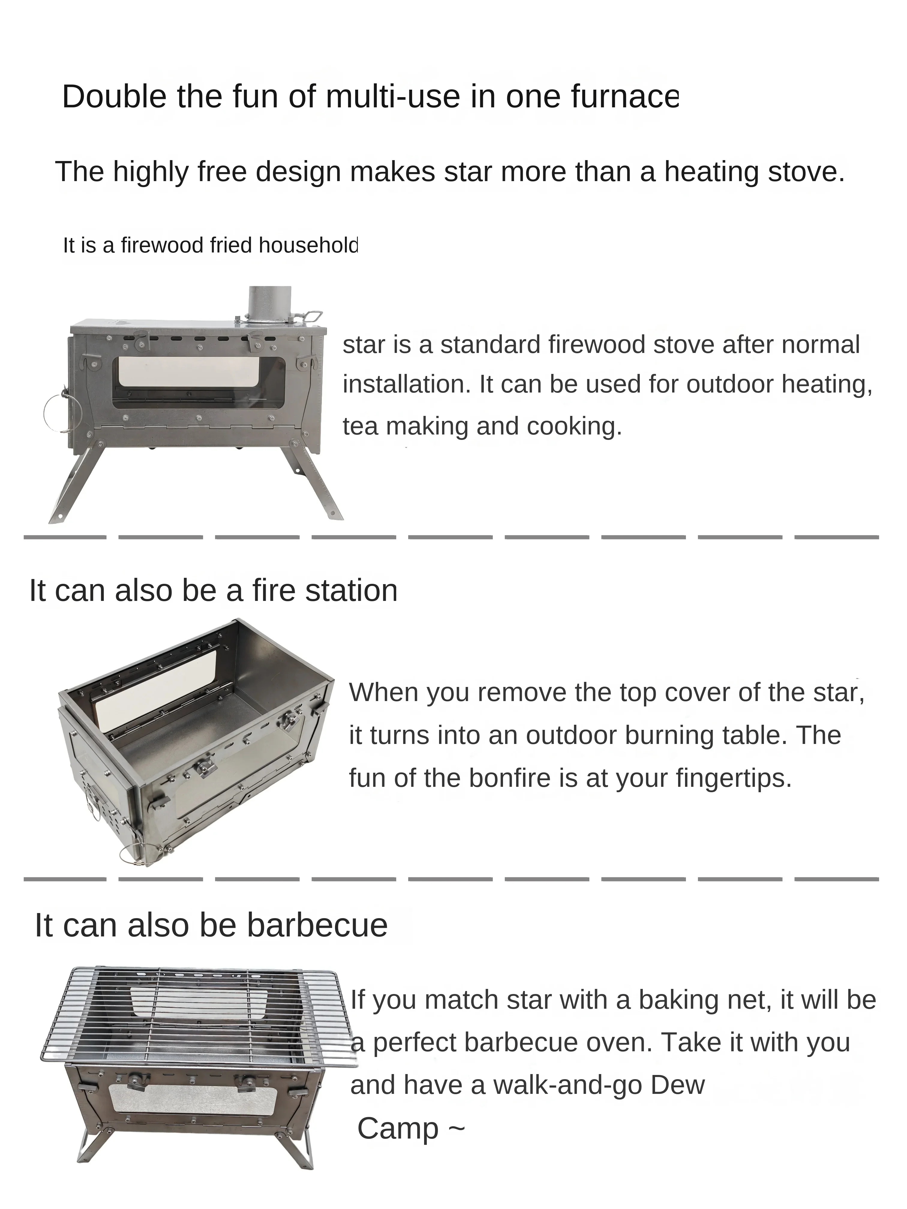 WT Star Ti ไทเทเนียมพับเตาฟืนเ - Outdoor Power Burner บทวิจารณ์และราคา