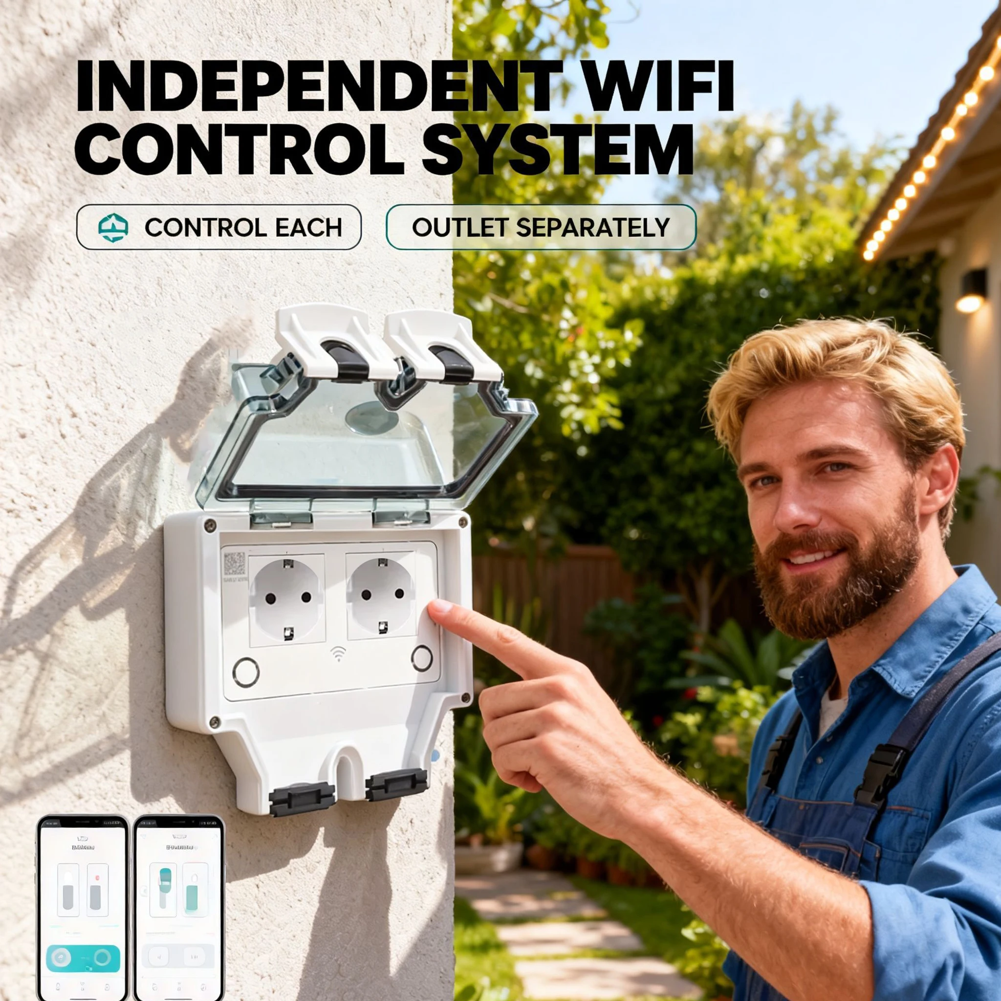 เต้ารับไฟฟ้ากันน้ำ Tuya สำหรับ - Outdoor Power Outlet With Remote Control บทวิจารณ์และราคา
