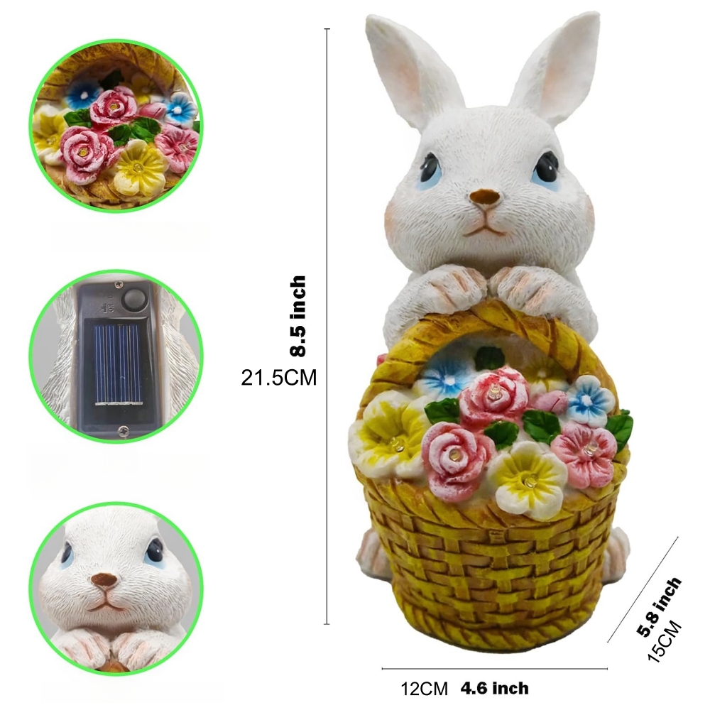 รูปปั้นกระต่ายพลังงานแสงอาทิตย - Outdoor Power Deals บทวิจารณ์และราคา
