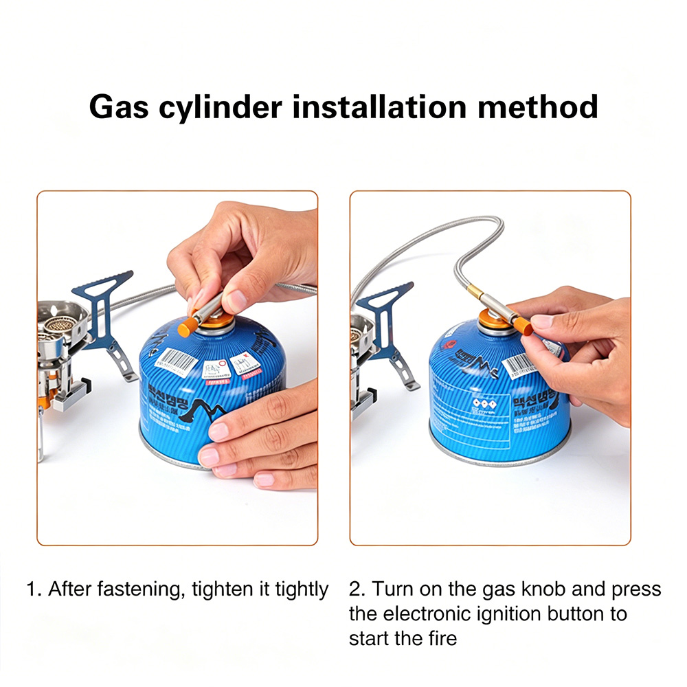เตาแก๊สพกพาแบบพับได้ ทนลม สำหร - Outdoor Power Head บทวิจารณ์และราคา