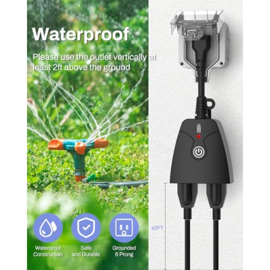 ปลั๊กไฟควบคุมระยะไกลไร้สายสำหร - Outdoor Power Outlet With Remote Control บทวิจารณ์และราคา